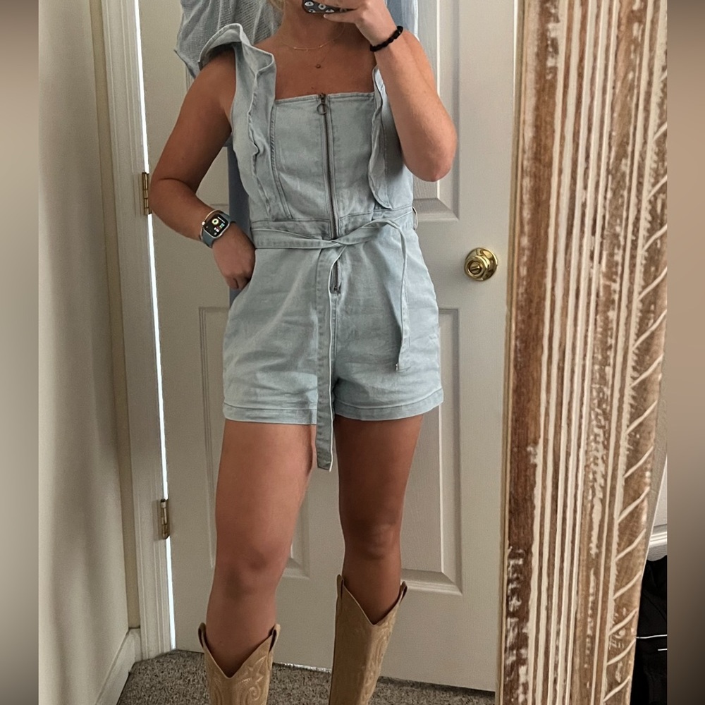 Denim romper